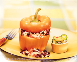 Recipe: Stuffed Peppers with Fiery Mango Salsa