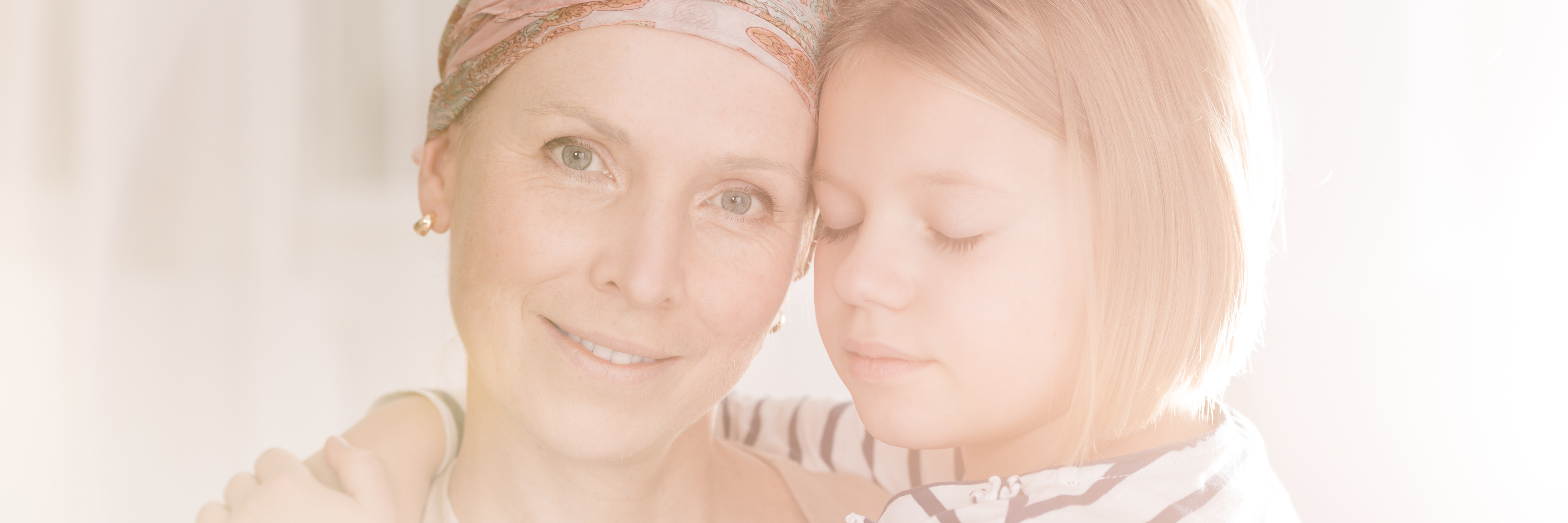 Portrait of delicate faces of woman and girl